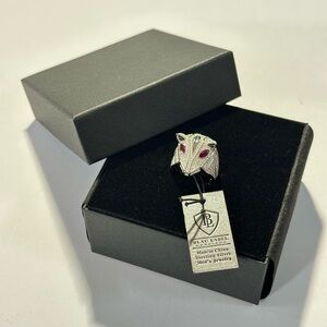 Blac Label Heritage Sterling Silver Anubis Men's Unisex CZ Ring Size 8.5